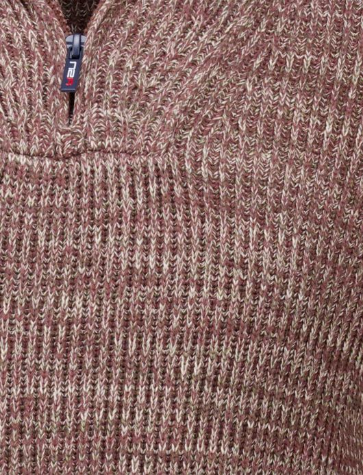 NZA Bordeaux Trui Gemeleerd Half zip