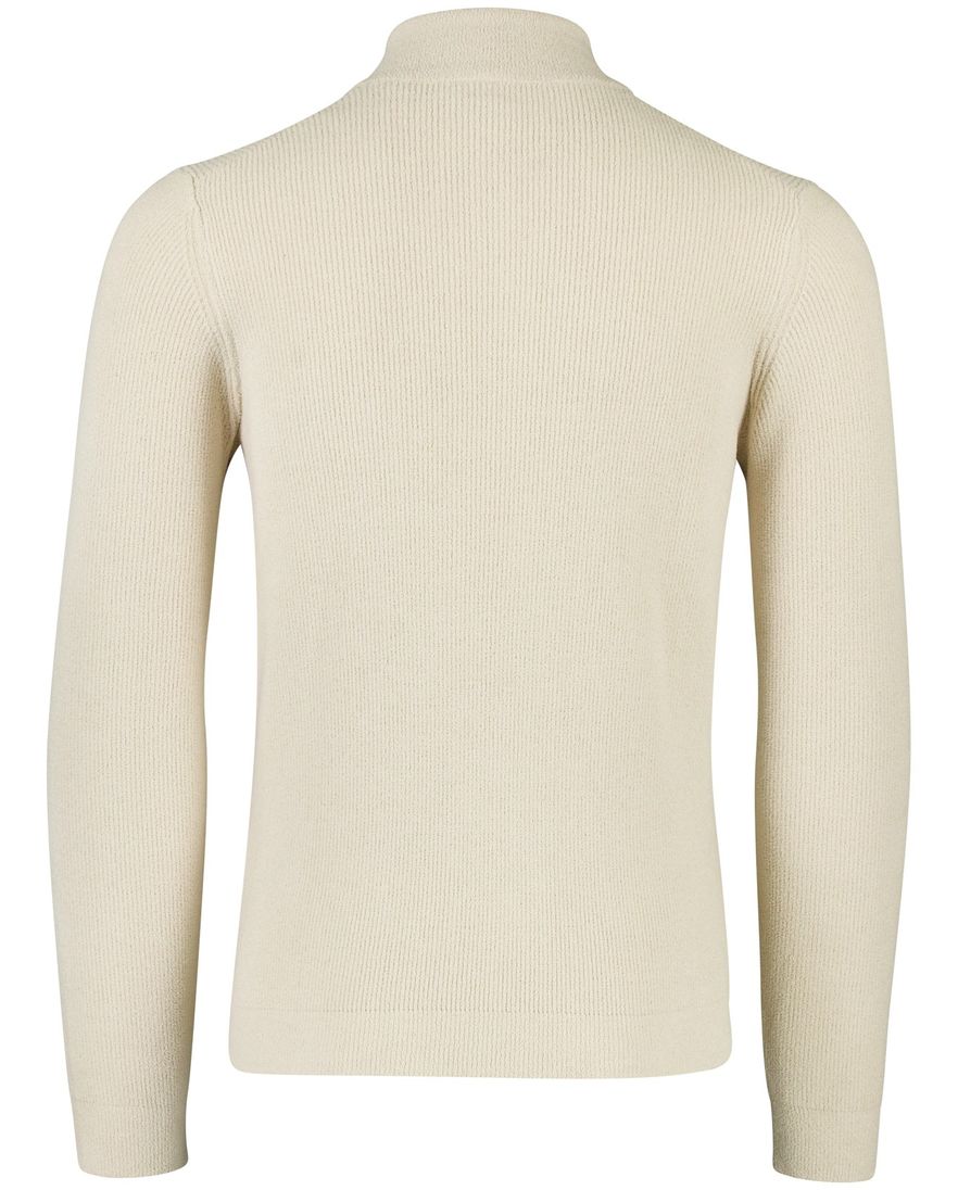 New Zealand trui beige half zip polyester