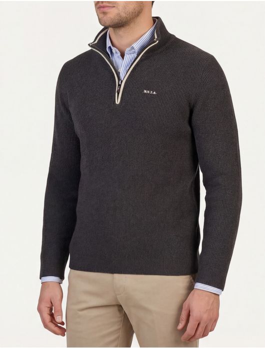 NZA half zip trui antraciet