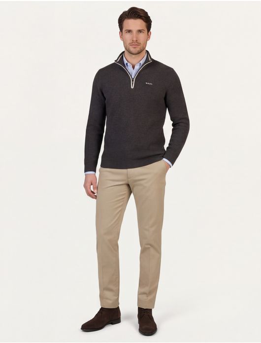 NZA half zip trui antraciet