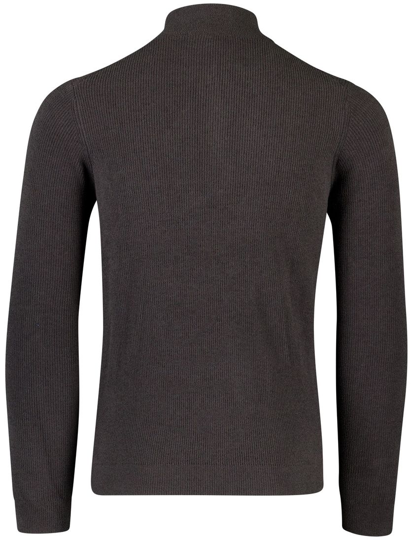 New Zealand trui bruin half zip polyester