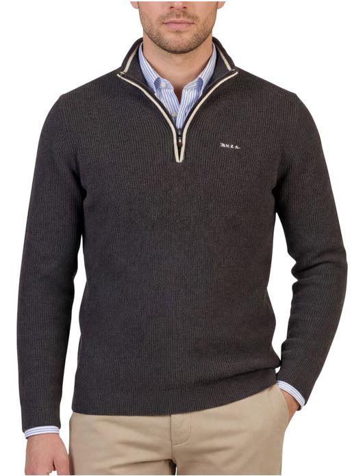 NZA half zip trui antraciet