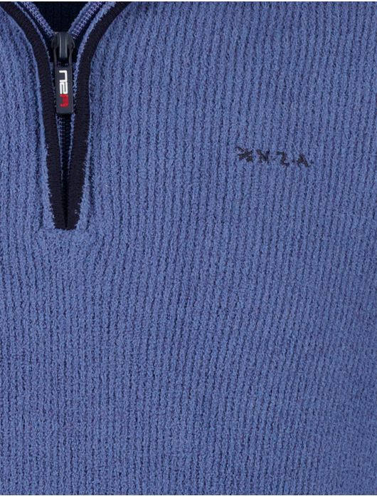 NZA half zip trui middenblauw