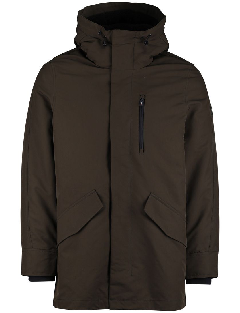 parka jas NZA groen polyester effen