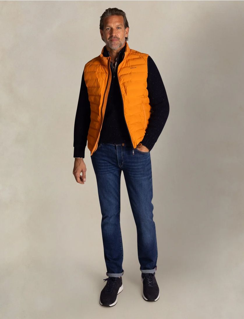 Bodywarmer effen oranje New Zealand normale fit