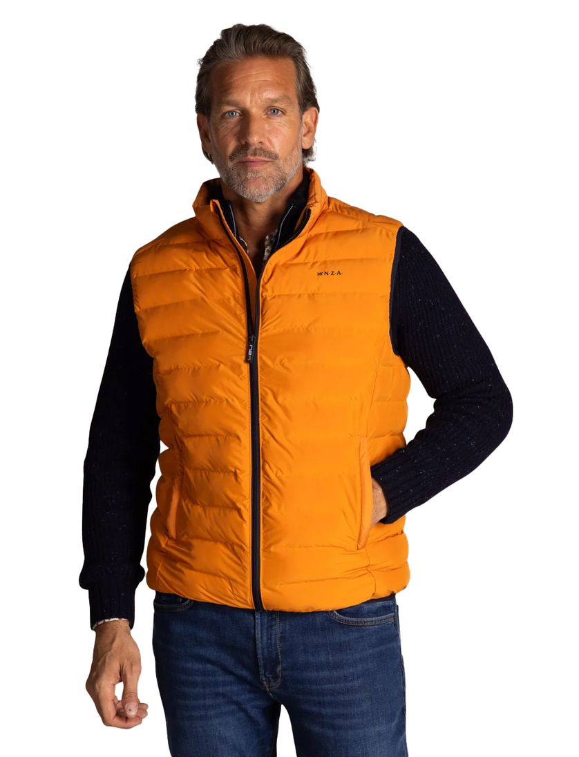 Bodywarmer effen oranje New Zealand normale fit