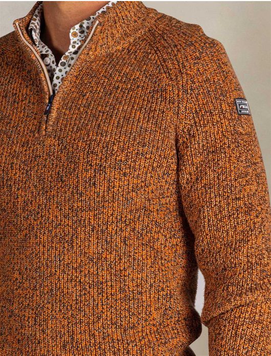 New Zealand trui oranje gemeleerd normale fit