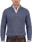 NZA trui half zip blauw Deacon gemeleerd
