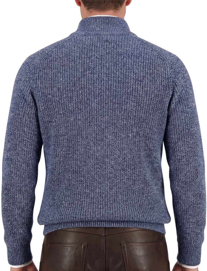 New Zealand trui blauw normale fit gemeleerd