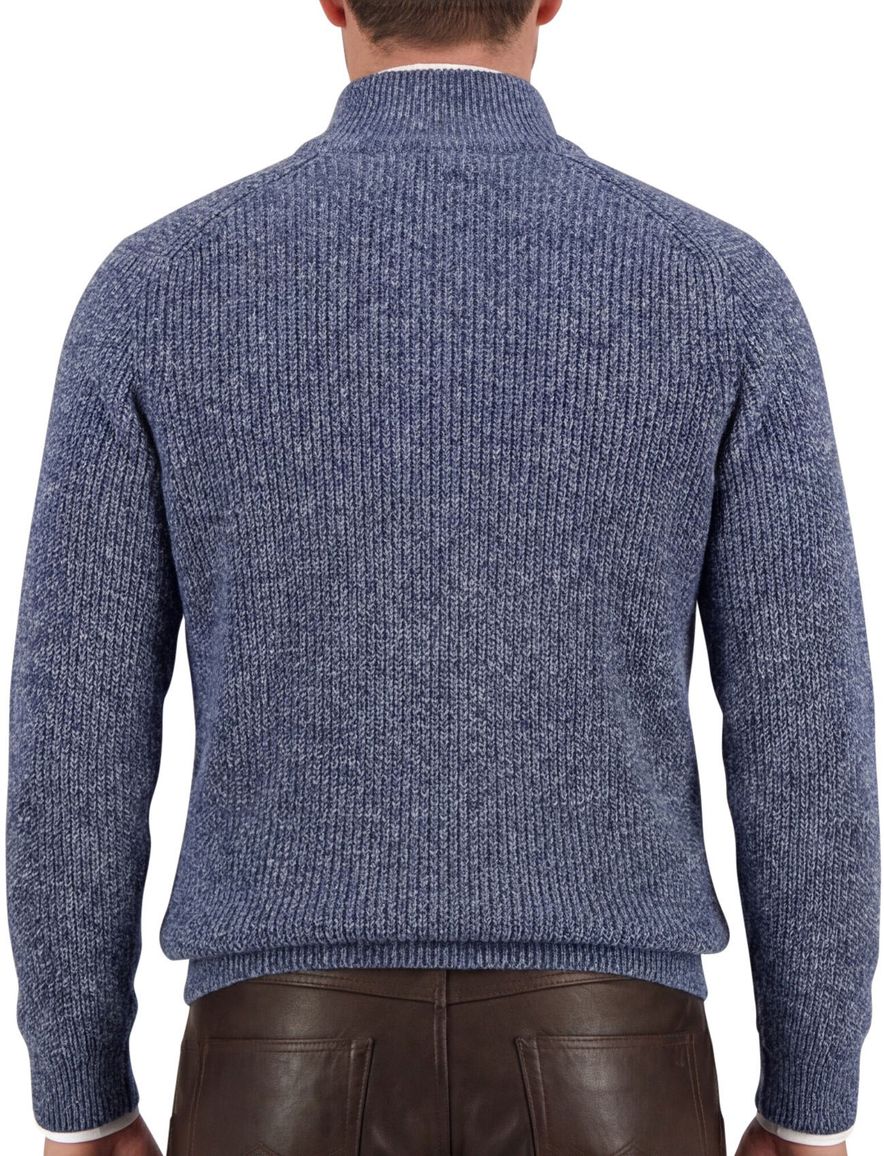 NZA trui half zip blauw Deacon gemeleerd