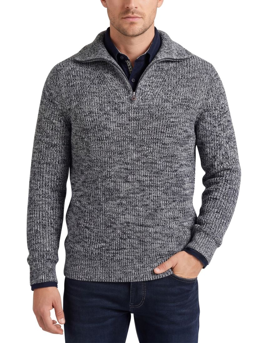 New Zealand trui navy katoen gemeleerd