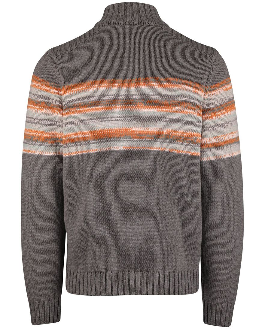 New Zealand button collar trui taupe