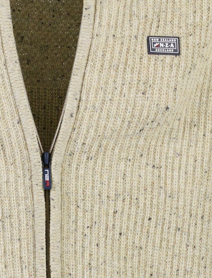 New zealand vest beige geprint wol