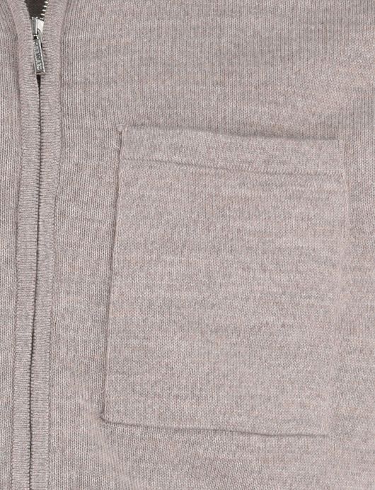 Cavallaro beige effen vest slim fit