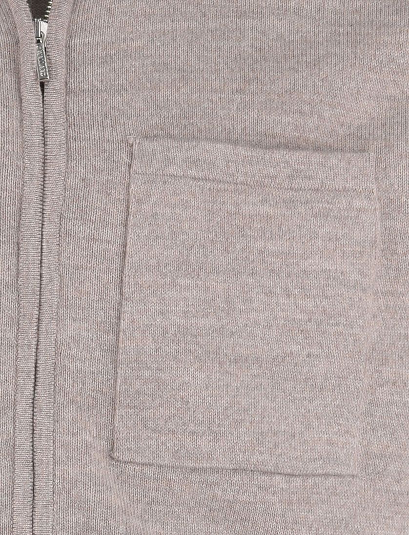 Cavallaro vest effen beige slim fit