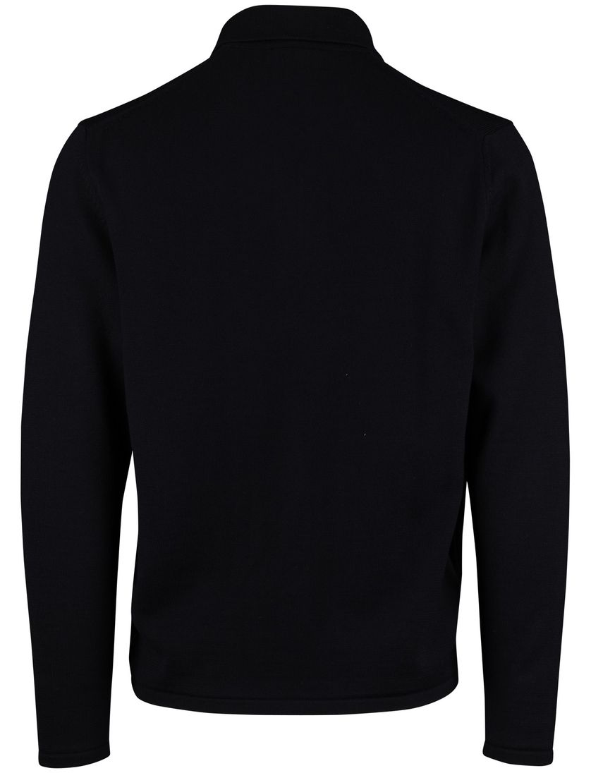 Cavallaro vest navy slim fit wol effen