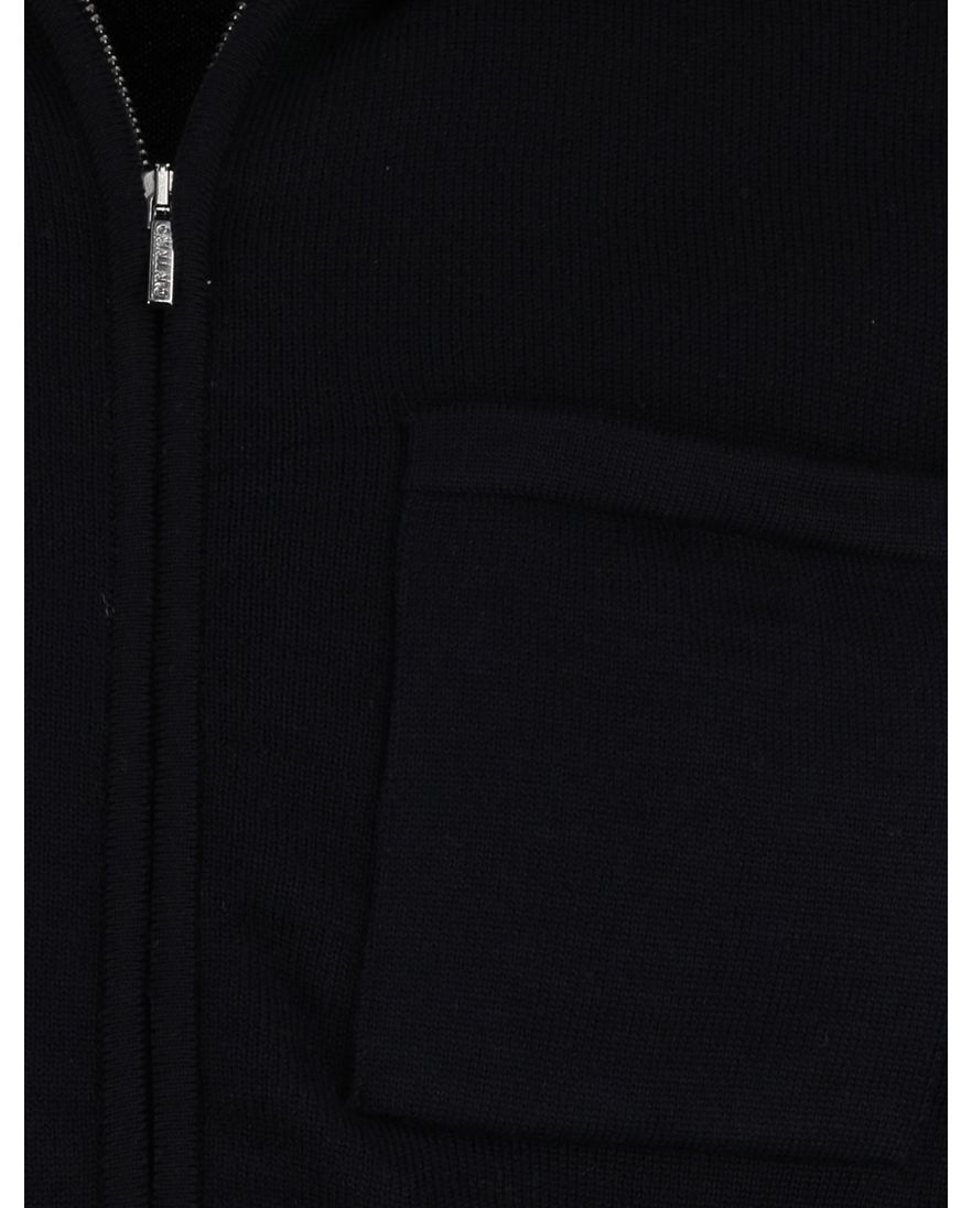 Cavallaro vest effen navy slim fit wol