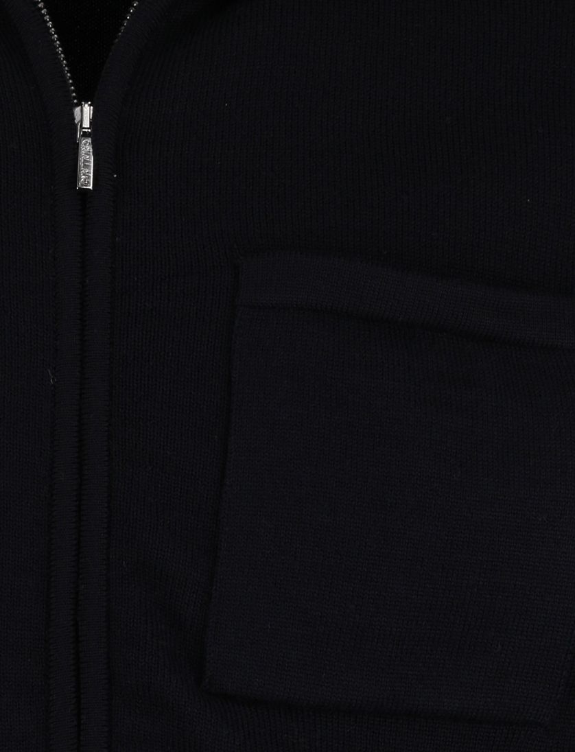 Cavallaro vest navy slim fit wol effen