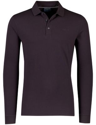 Cavallaro Bruine lange mouw polo Cavallaro Basso katoen effen