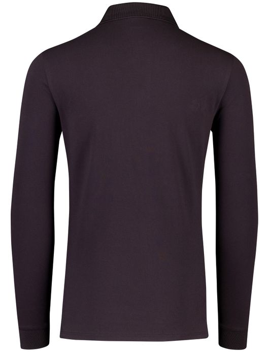 Katoenen lange mouw polo bruin Cavallaro Basso