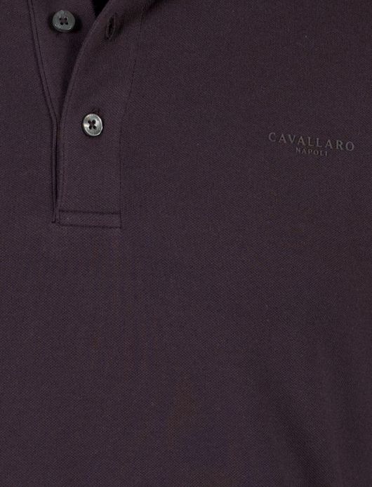 Cavallaro Basso Polo Lange Mouw Bruin katoen