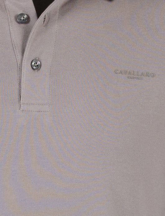 Cavallaro Basso Polo LM grijs katoen