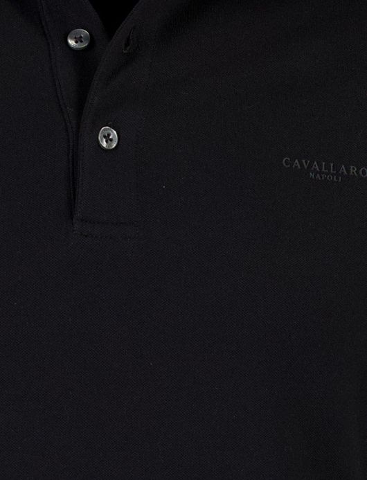 Cavallaro Basso Polo LM zwart katoen