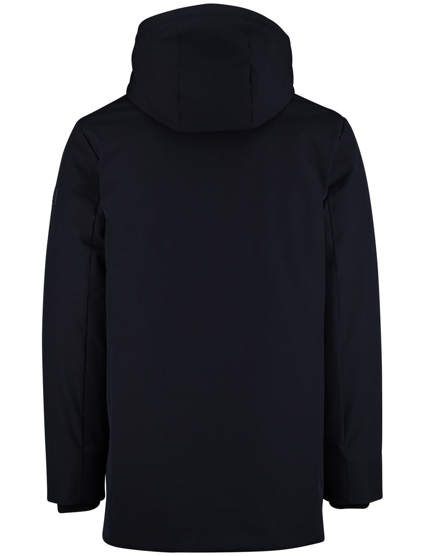 Parka jas Cavallaro Tervigio navy effen capuchon waterdicht