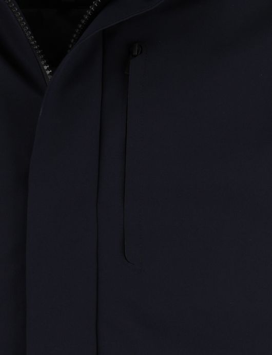 Cavallaro Tervigio parka jas navy effen capuchon waterdicht
