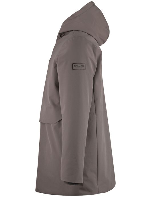 Cavallaro Tervigio parka jas bruin effen capuchon waterdicht