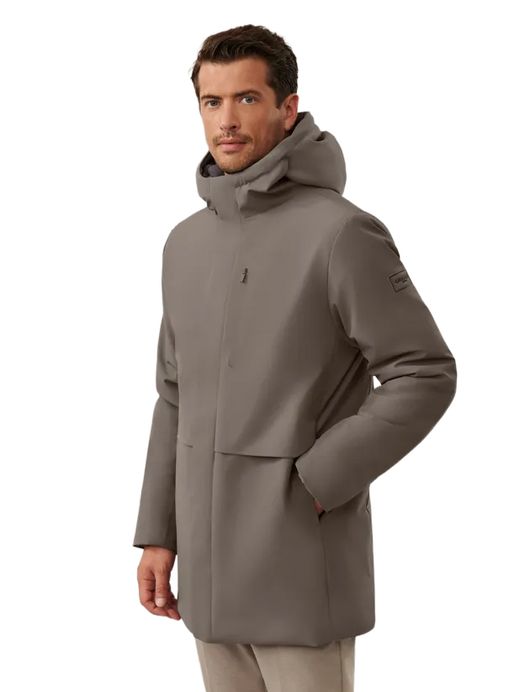 Cavallaro Tervigio parka jas bruin waterdicht effen capuchon