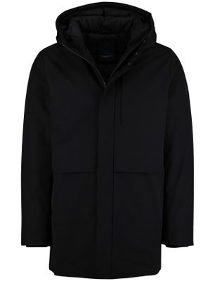 Cavallaro Parka jas Cavallaro Tervigio zwart effen capuchon waterdicht