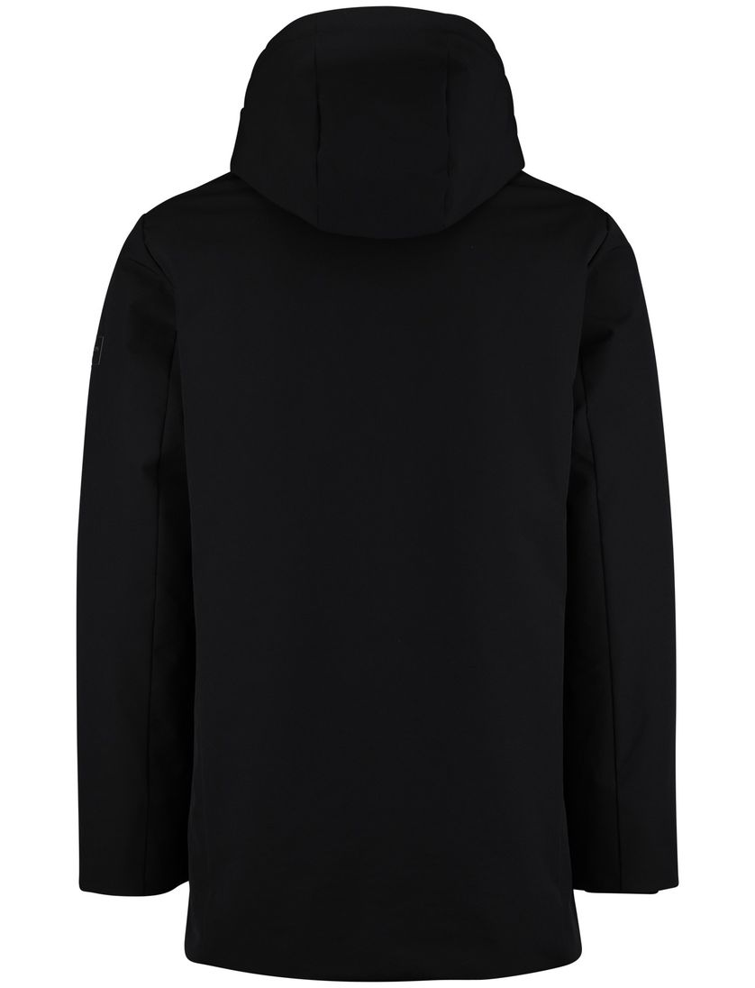 Parka jas Cavallaro Tervigio zwart effen capuchon waterdicht