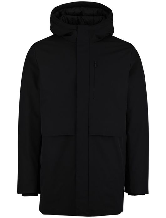 Cavallaro Tervigio parka jas zwart effen capuchon waterdicht