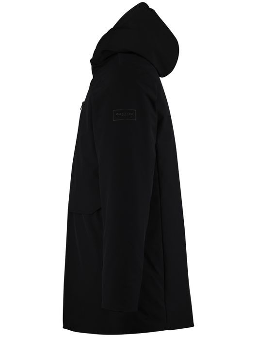 Cavallaro Tervigio parka jas zwart effen capuchon waterdicht