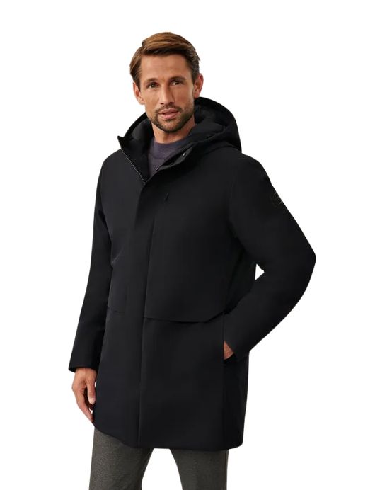 Cavallaro Tervigio parka jas zwart waterdicht effen capuchon