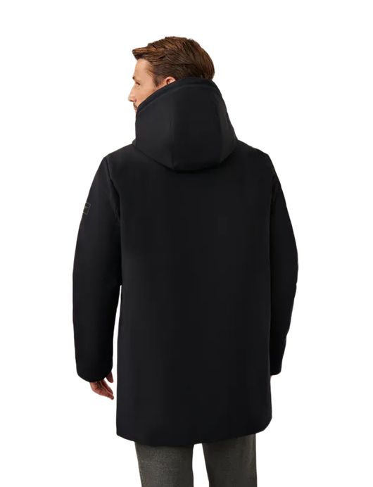 Cavallaro Tervigio parka jas zwart waterdicht effen capuchon