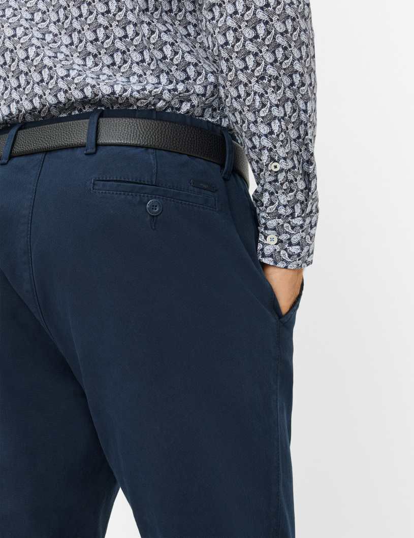 Eurex Pantalon katoen navy effen