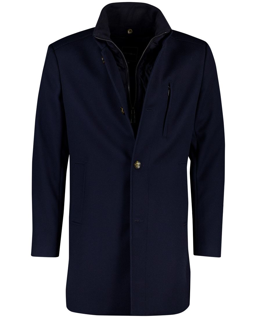 Scotland Blue winterjas mantel donkerblauw