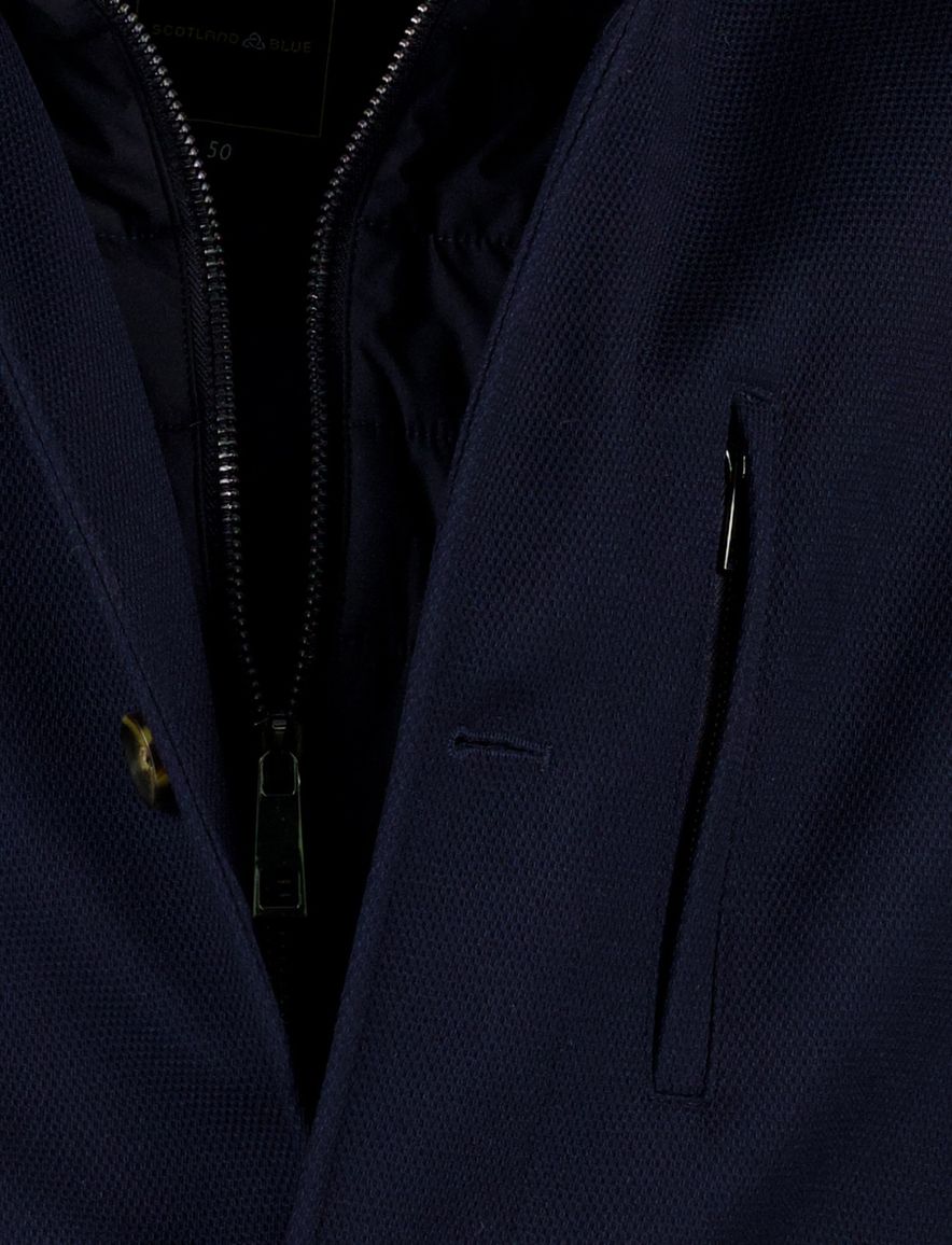 Scotland Blue winterjas mantel donkerblauw