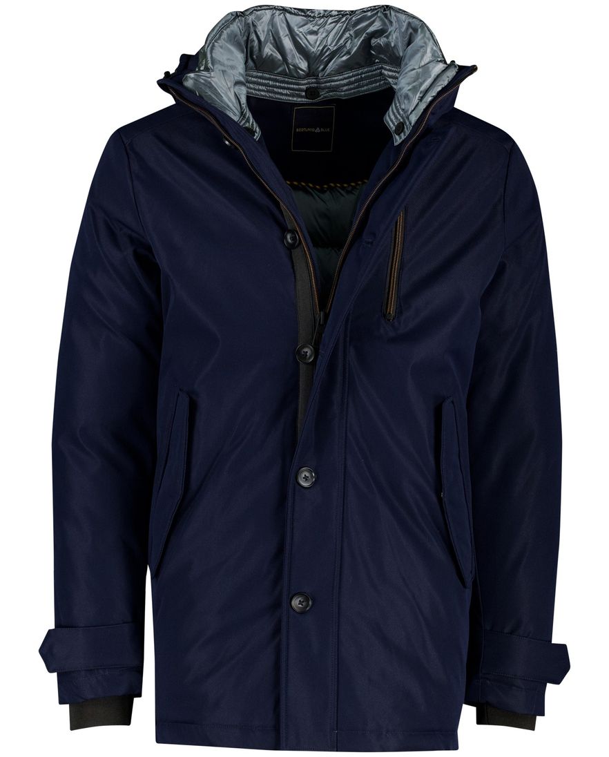 Scotland Blue winterjas donkerblauw