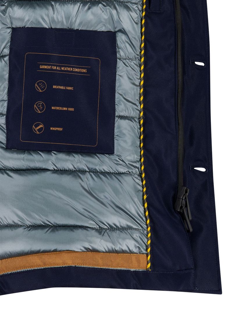 Scotland Blue winterjas gevoerd donkerblauw