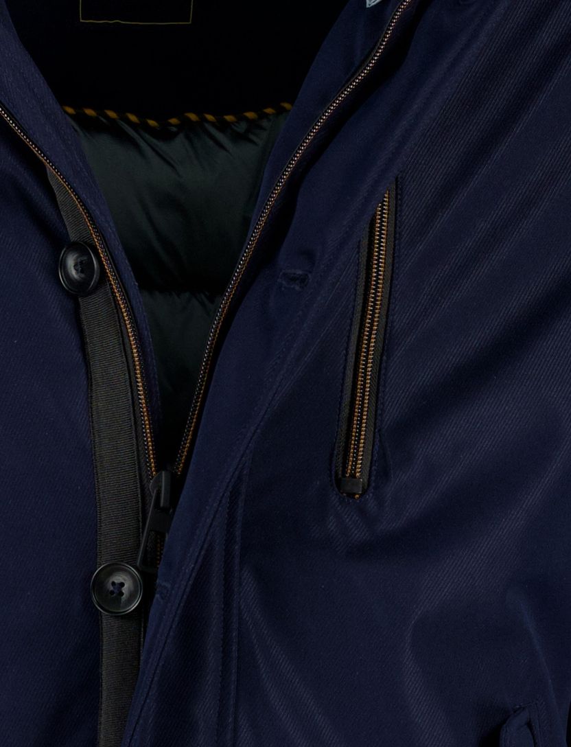 Scotland Blue winterjas gevoerd donkerblauw