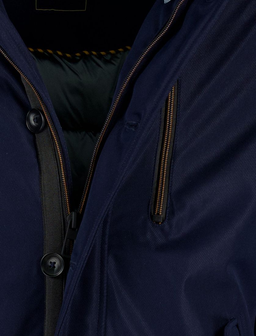 Scotland Blue winterjas gevoerd donkerblauw