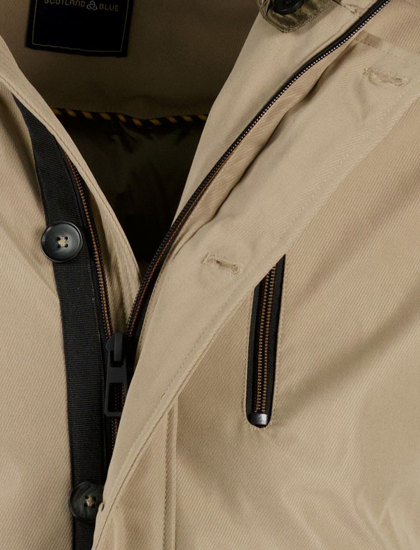 Scotland Blue winterjas parka bruin