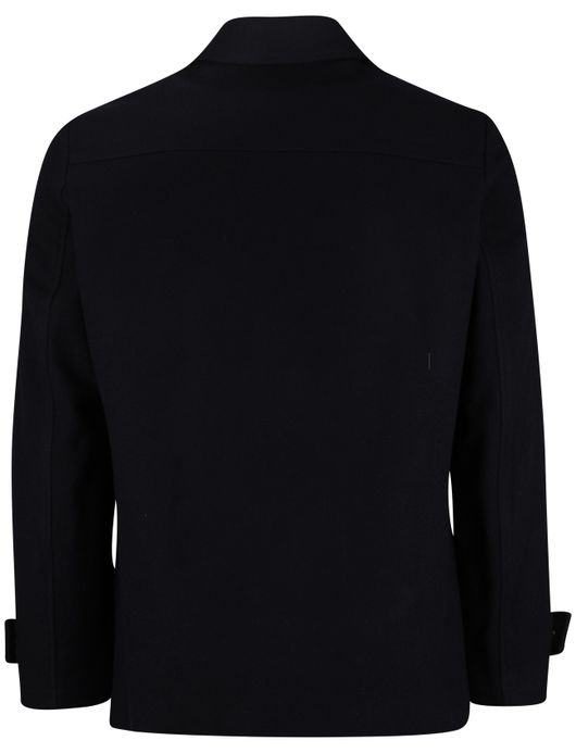 Scotland Blue winterjas donkerblauw effen borstzak normale fit