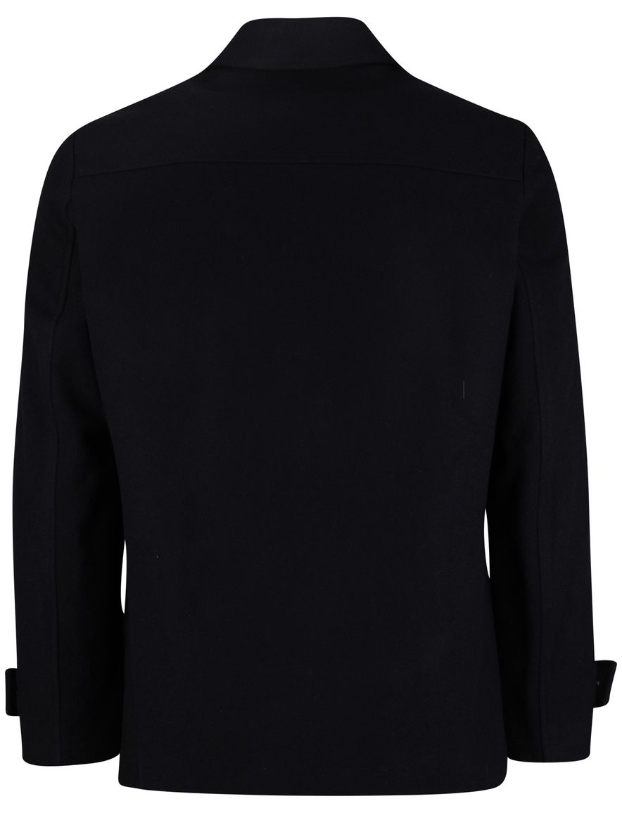 Scotland Blue winterjas effen donkerblauw normale fit borstzak