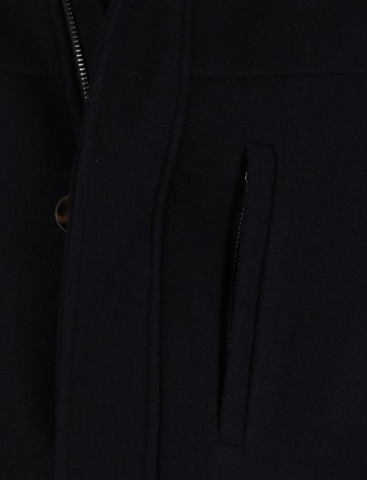 Scotland Blue winterjas donkerblauw effen borstzak normale fit