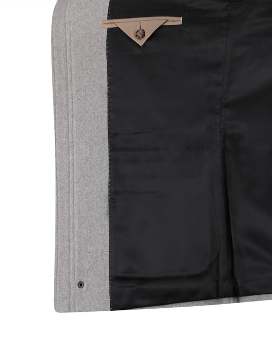 Scotland Blue winterjas effen grijs borstzak normale fit