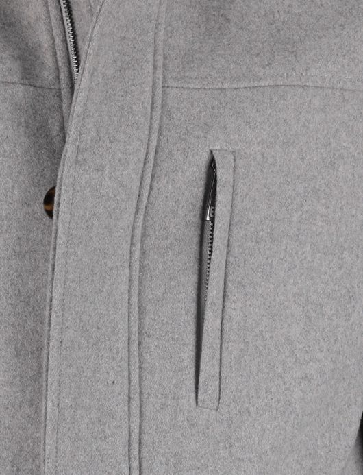 Scotland Blue winterjas effen grijs borstzak normale fit